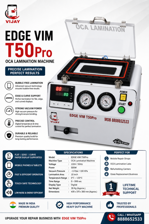 vim t50pro mini oca lamination machine